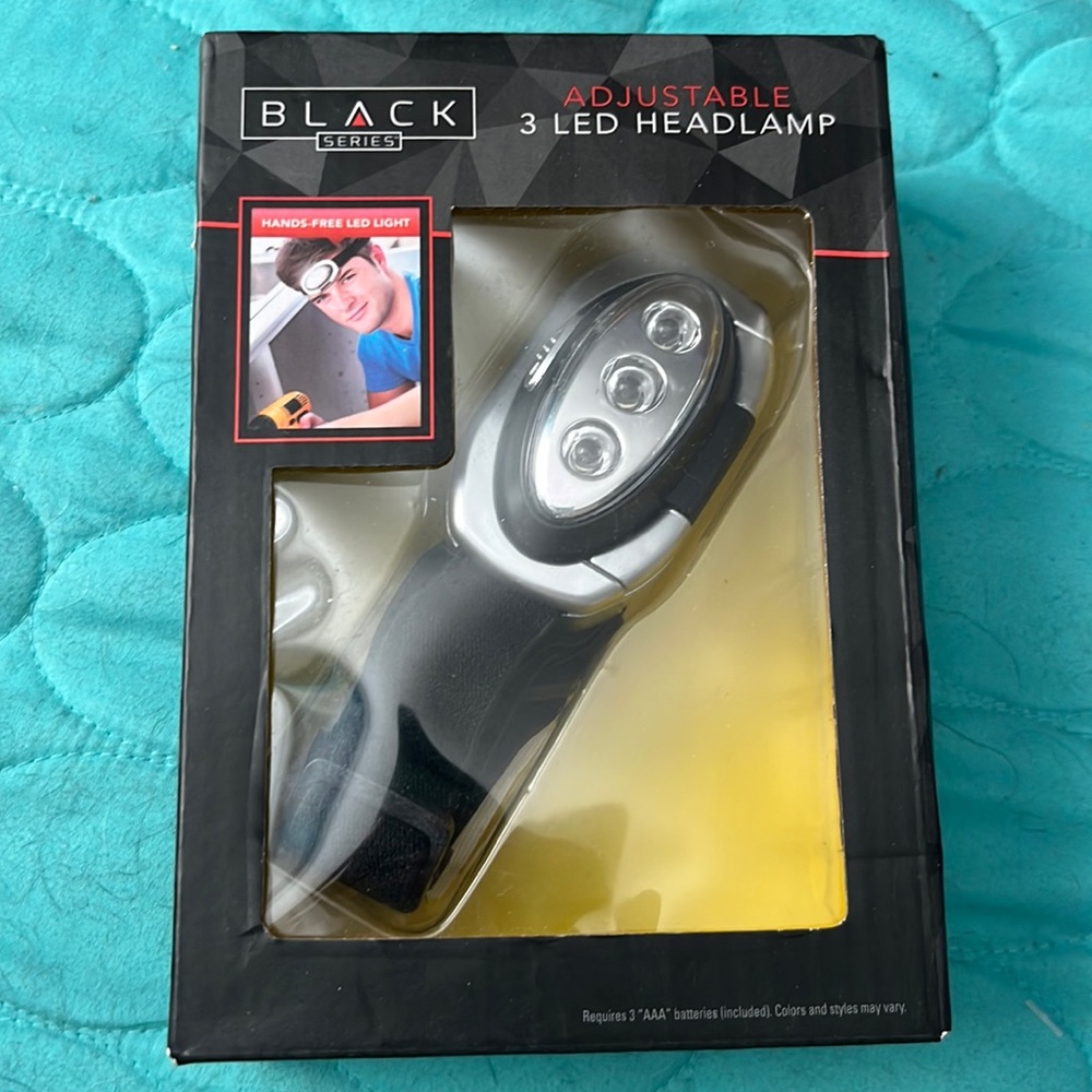 Black Series Adjustable 3 LED Headlamp